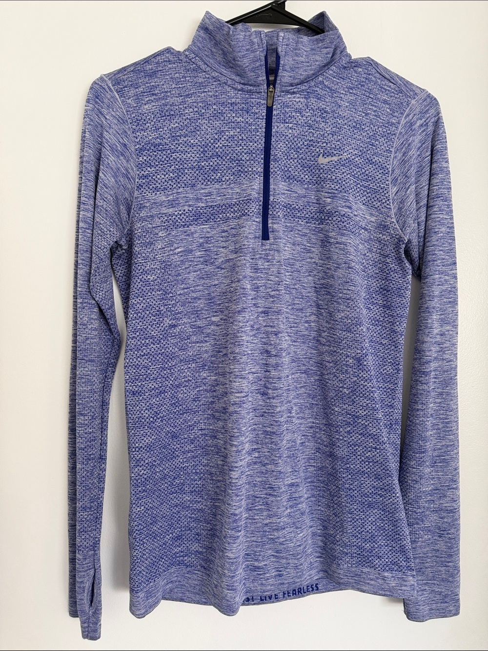 Nike Women's Dri-FIT Element Running 1/2-Zip Pullover - Heather Blue / Purple